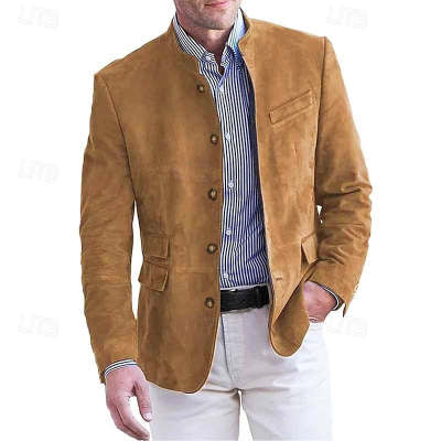 Men's Stand-Collar Casual Blazer