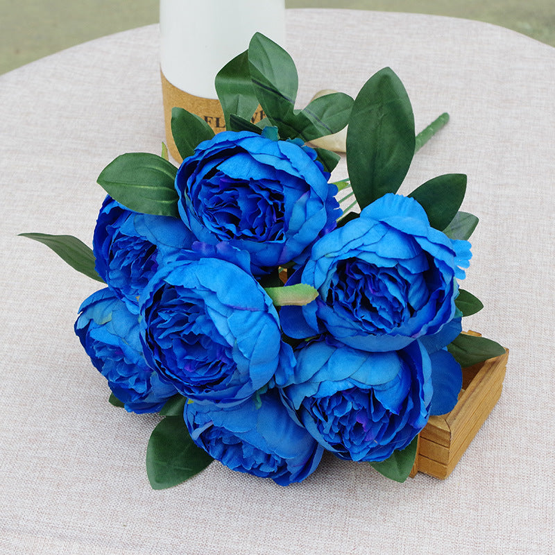 7-Head Silk Peony Stem