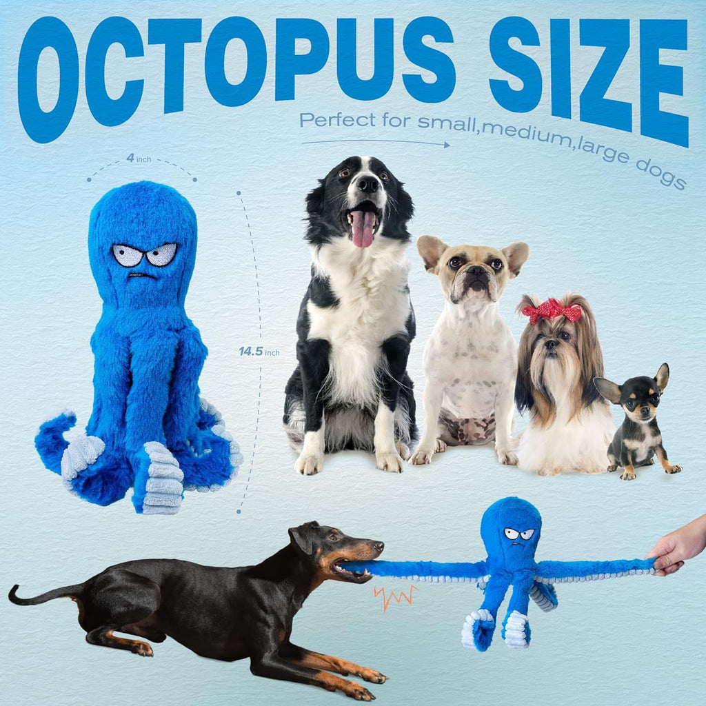 Tough Octopus Plush Dog Toy