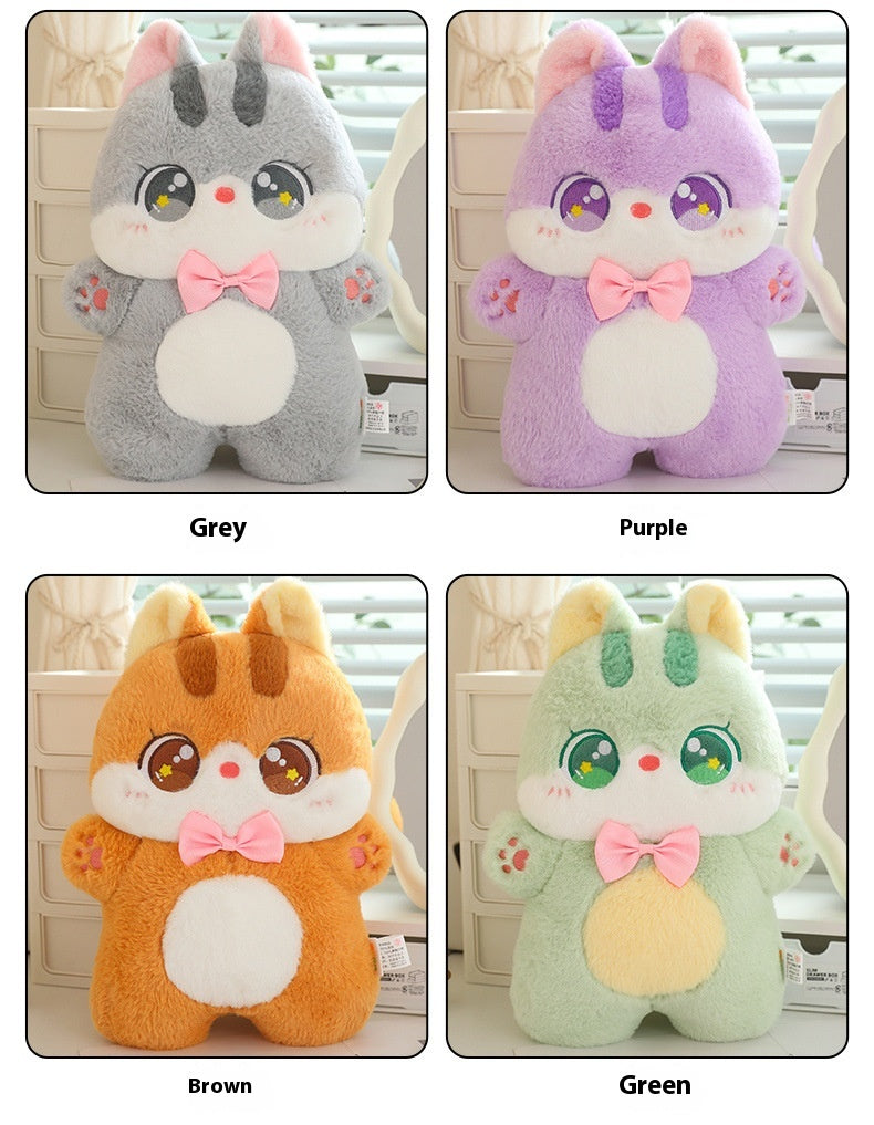 Colorful Cat Plush Pillow