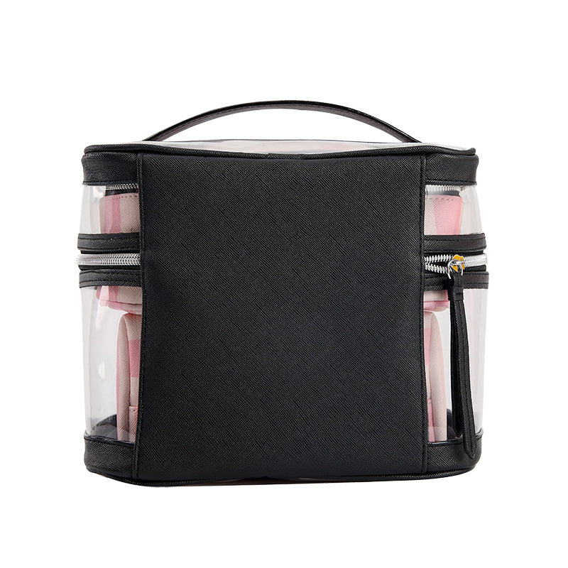 Striped Folding Makeup Bag