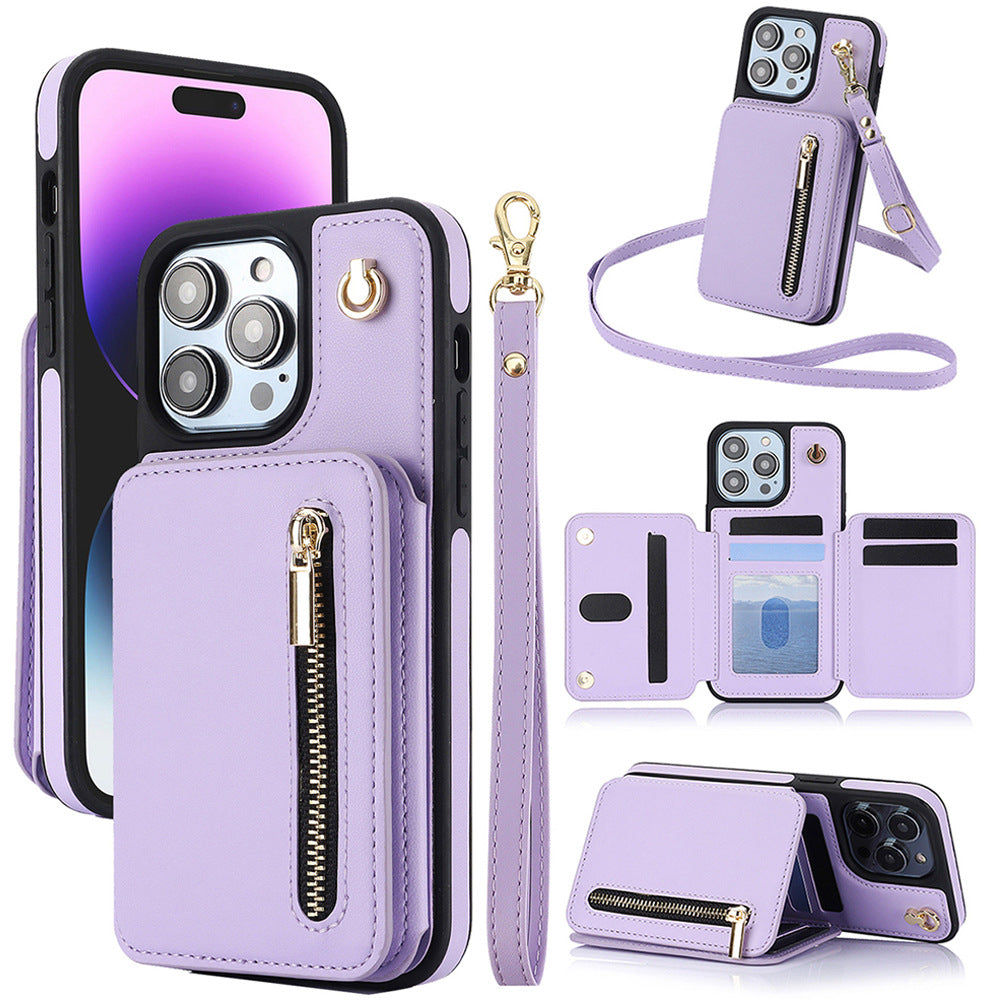 Zip Card Wallet Crossbody Phone Case