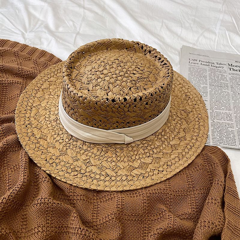 Wide-Brim Sun Hat with Band