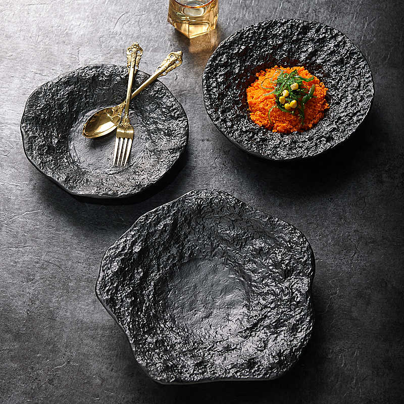 Rock-Glaze Ceramic Soup Plate