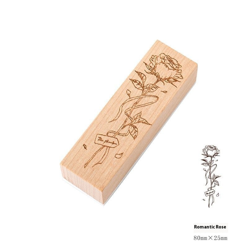 Vintage Flower Wooden Stamp
