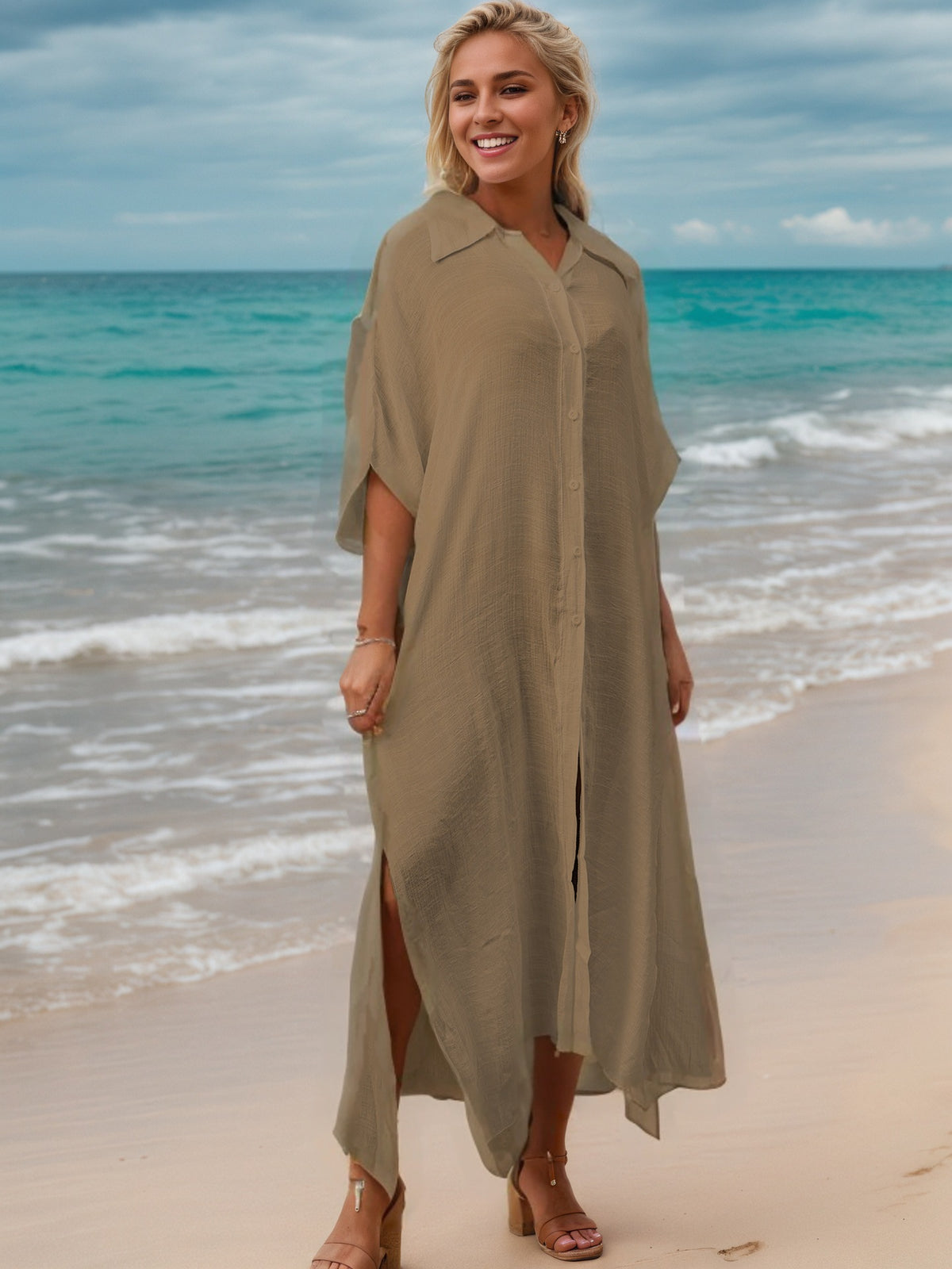 Women's Long Shirt Beach Cover-Up