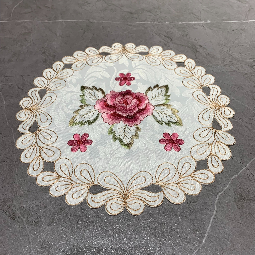Embroidered Round Placemat