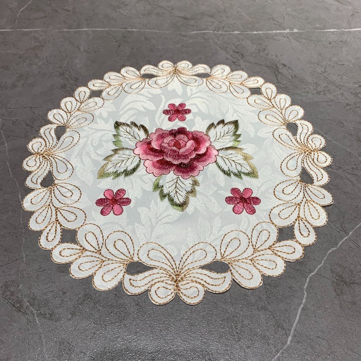 Embroidered Round Placemat