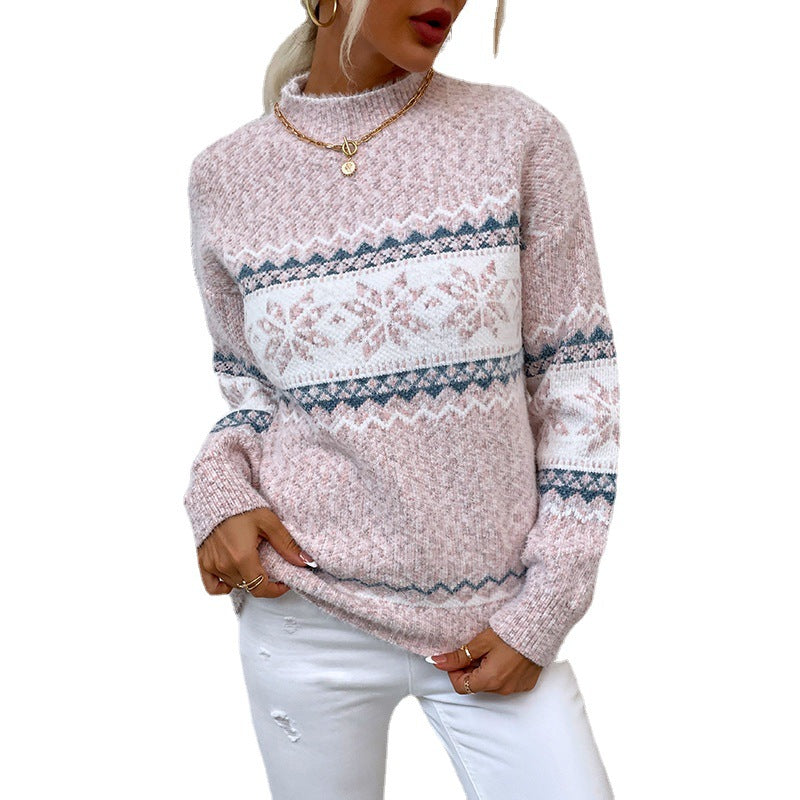 Snowflake Jacquard Holiday Sweater