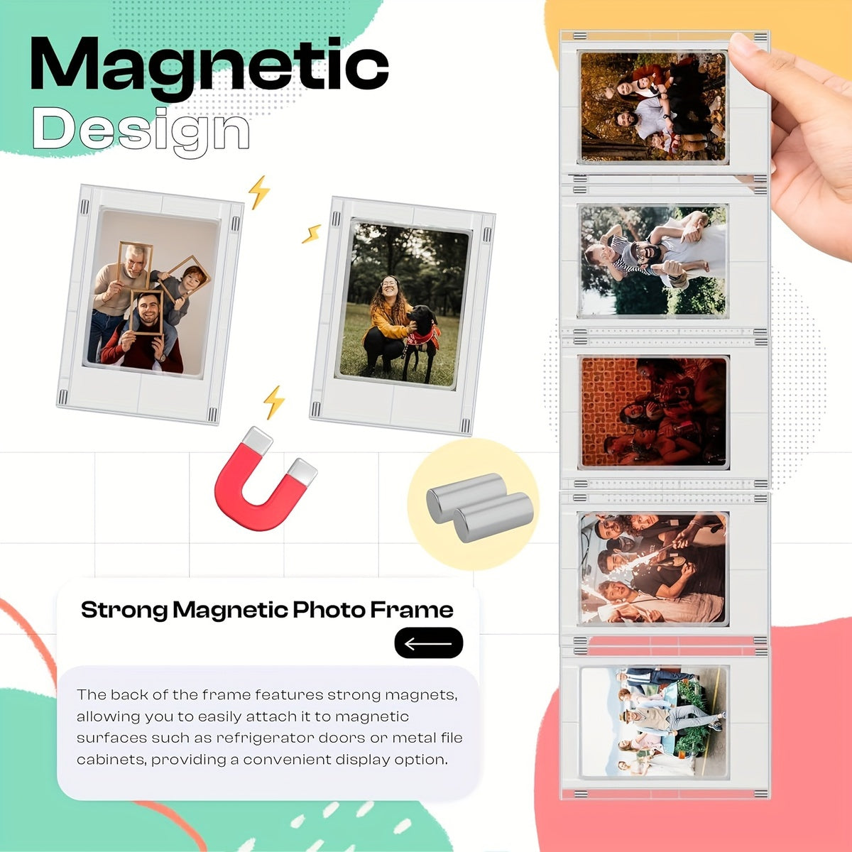 Magnetic Fridge Photo Frames (6 pcs)