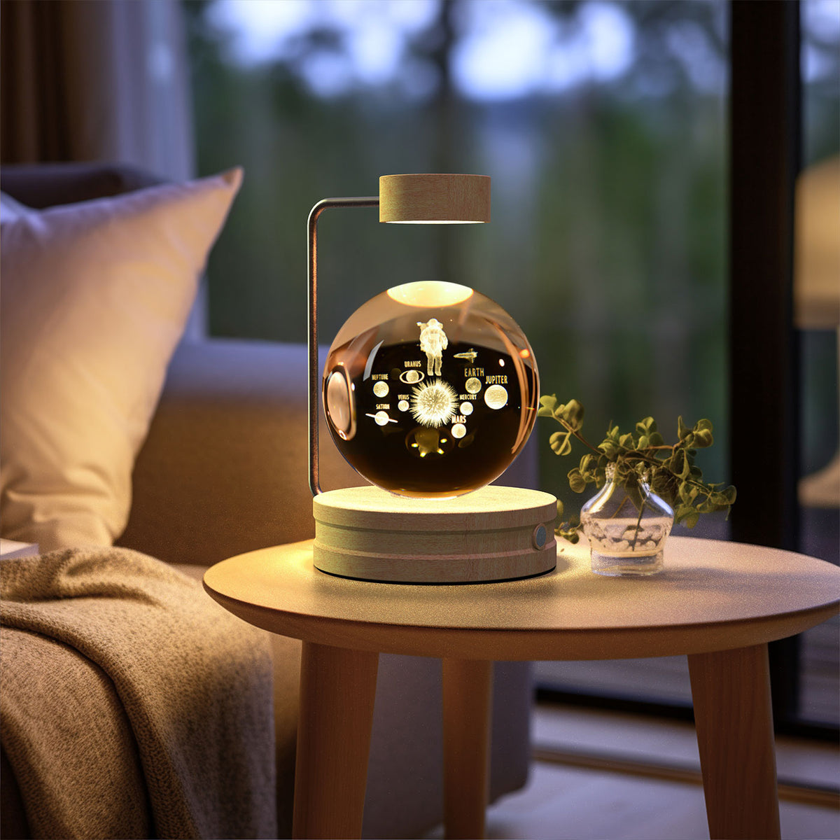 3D Crystal Ball Night Light
