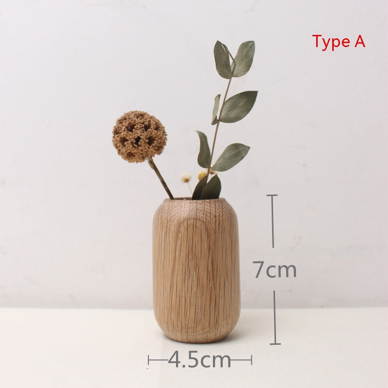 Solid Wood Dried Flower Vase