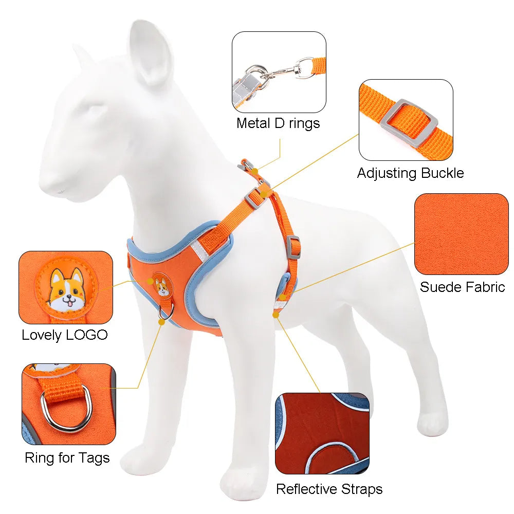 Reflective No-Pull Dog Harness & Leash