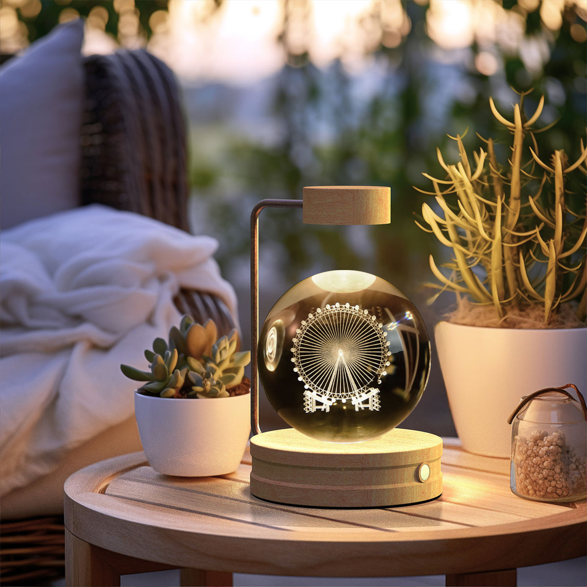 3D Crystal Ball Night Light