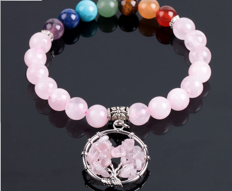 Seven Chakra Crystal Bead Bracelet
