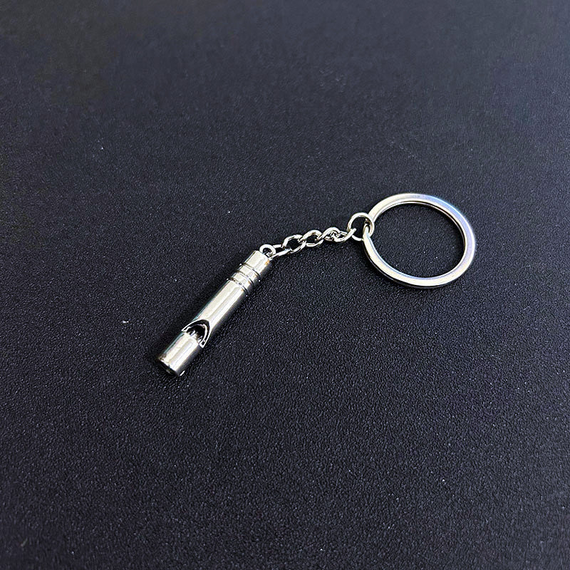 Steel Whistle Keychain