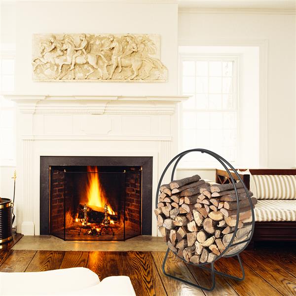 24-Inch Firewood Log Hoop Rack