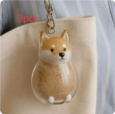 Dog Breed Fuzzy Keychain