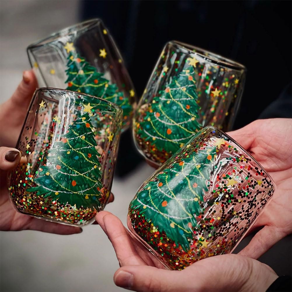 Christmas Tree Glitter Cup