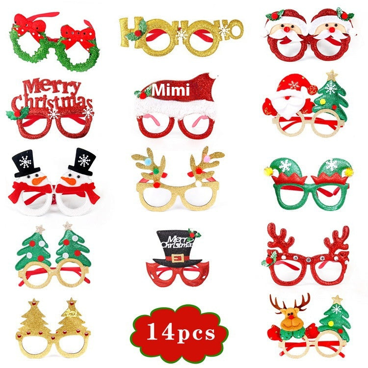 Christmas Party Glasses & Hat Set