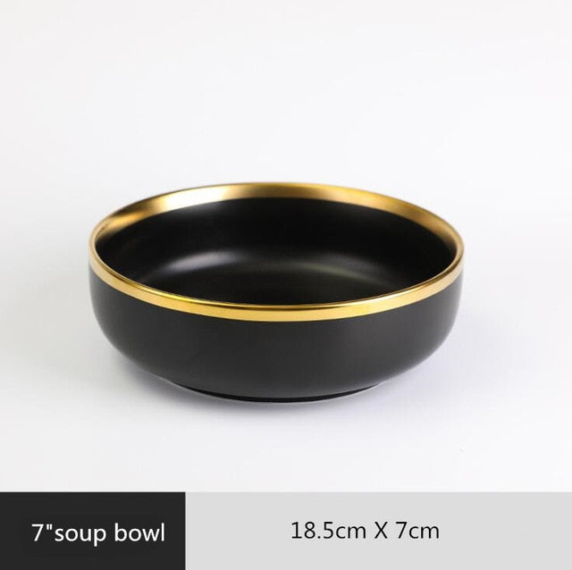 Matte Black Ceramic Dinnerware