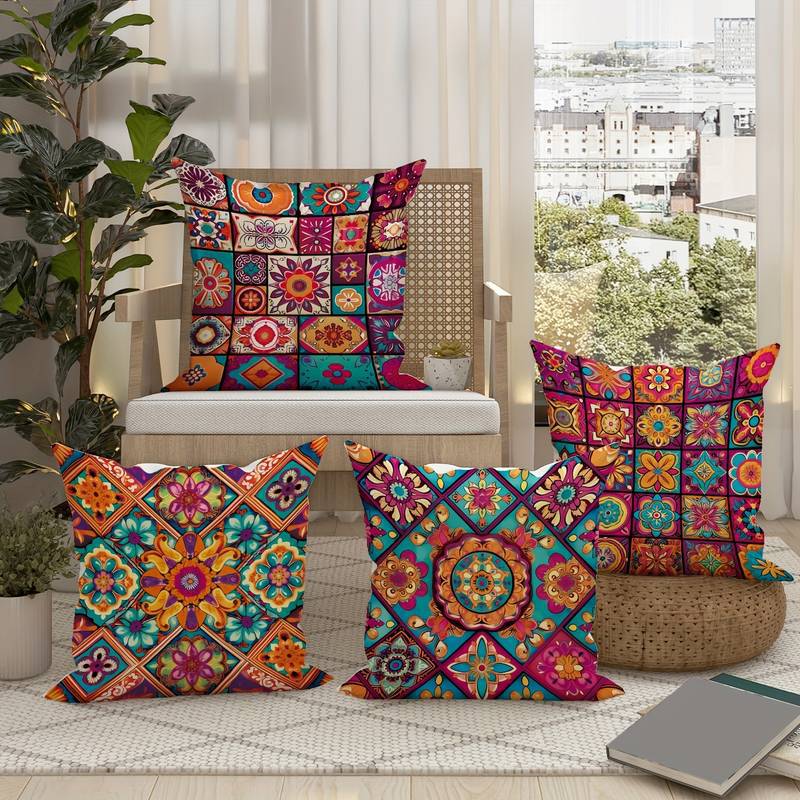 Bohemian Linen Pillow Cover