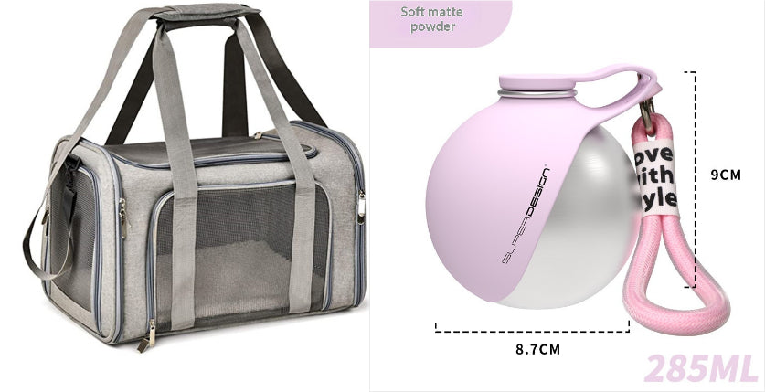 Portable Dog Water Bottle with Bag Dispenser