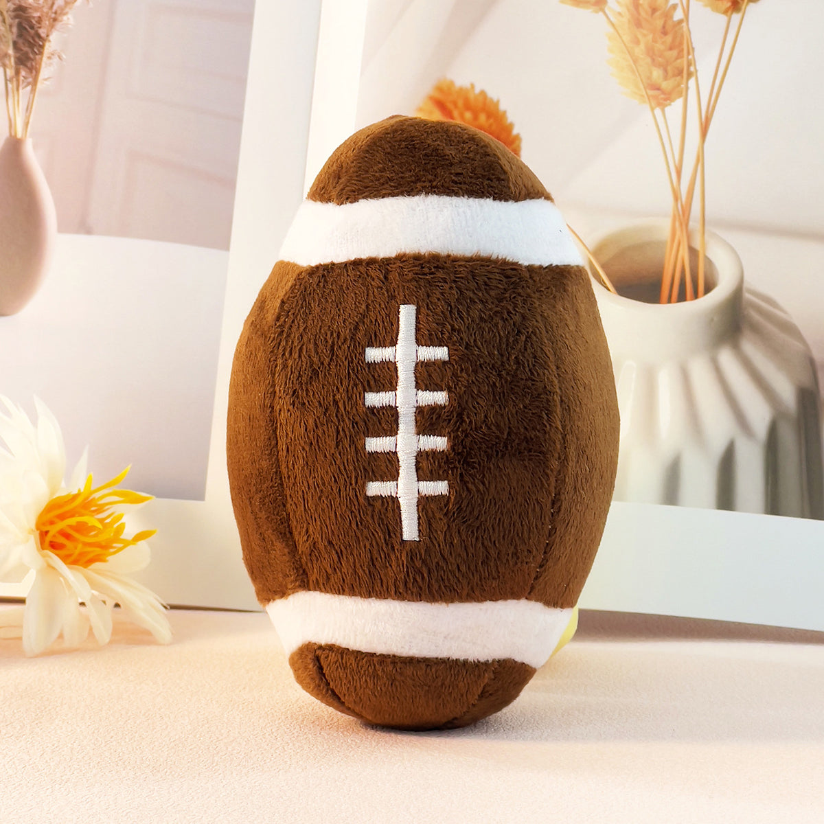 Football & Rugby Plush Dog Toy