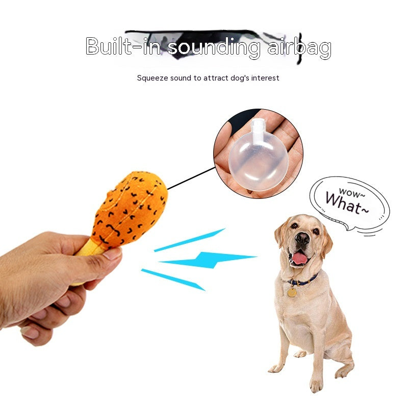 Plush Chicken Leg Dog Toy