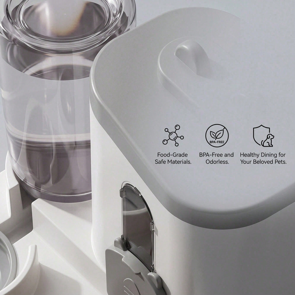 Cat-Shaped Gravity Food & Water Station