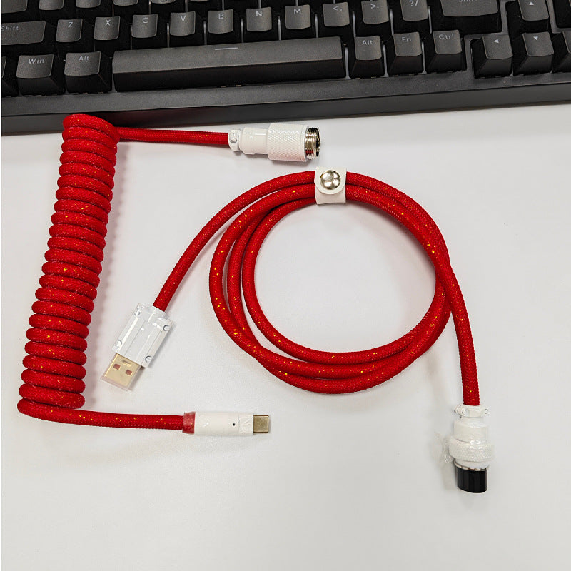 Coiled Aviator Keyboard Cable
