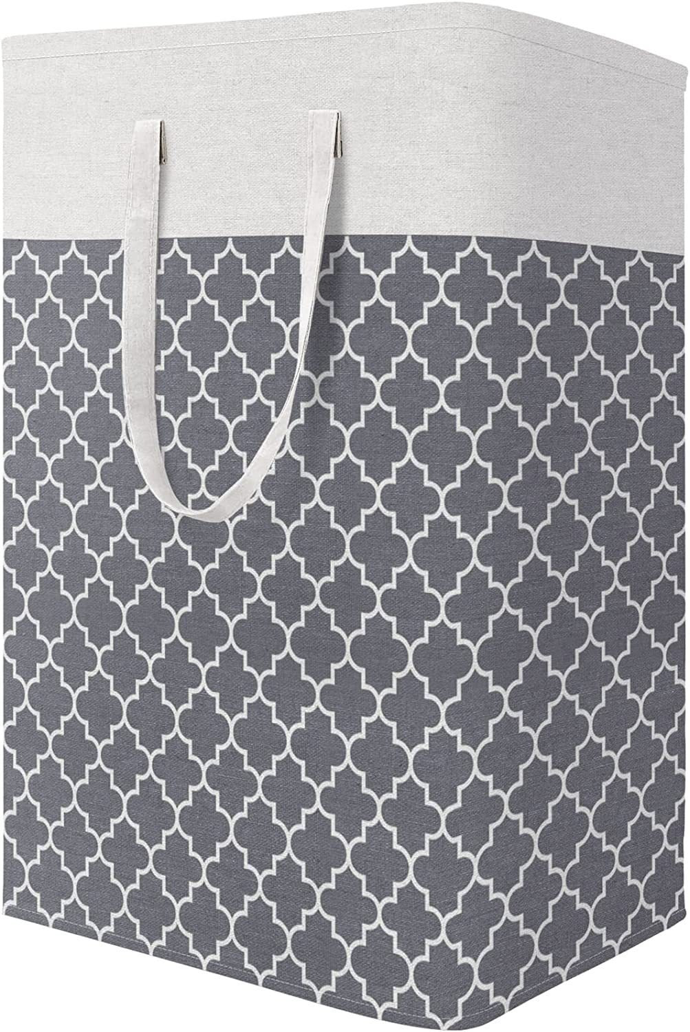 Foldable Striped Laundry Basket