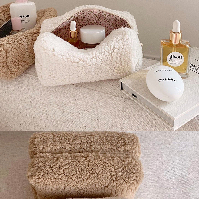 Teddy Plush Makeup Bag