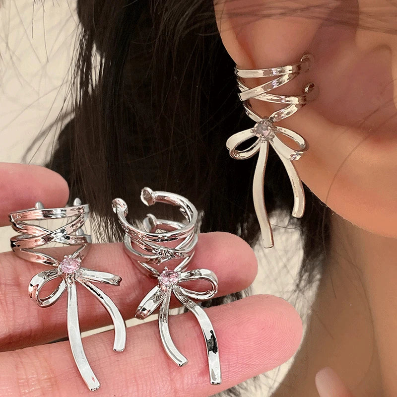 Ballet Ribbon Bow Ear Cuff