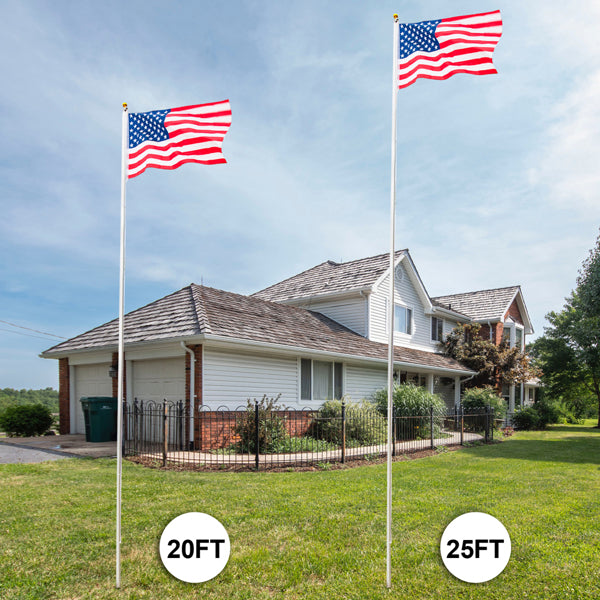 25 ft Flagpole Kit with US Flag