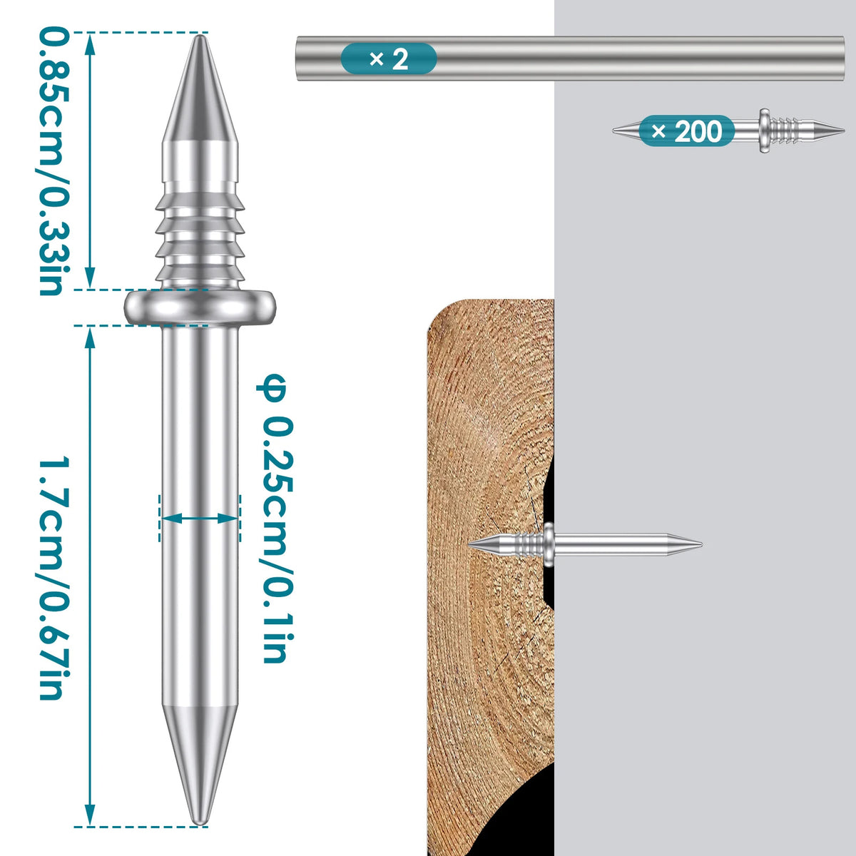 No-Drill Seamless Wall Nails
