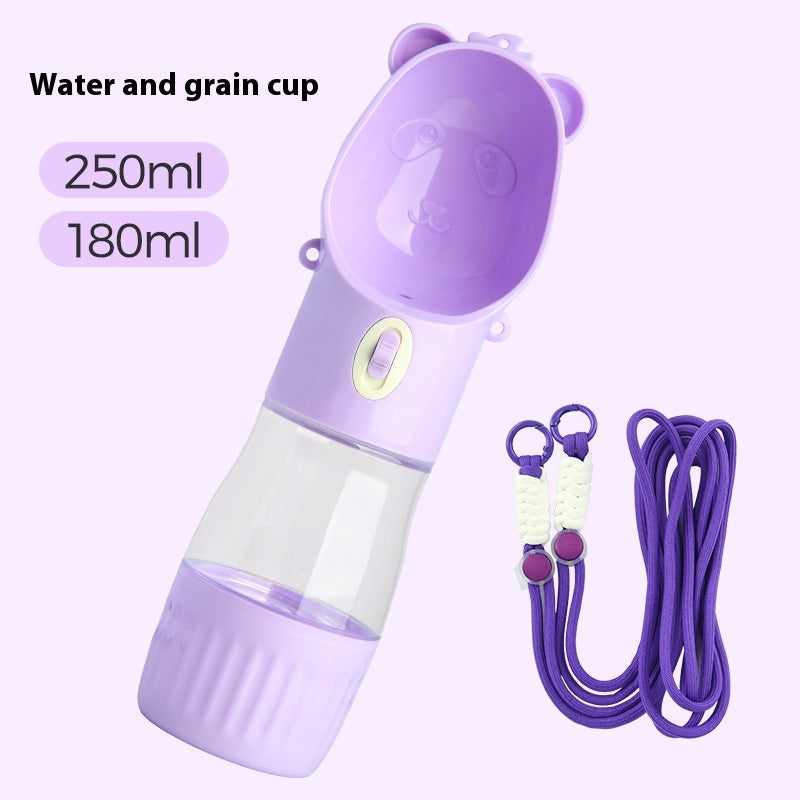 2-in-1 Travel Pet Water Bottle & Food Container