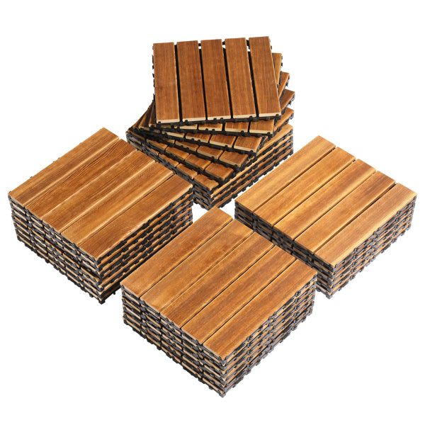 Interlocking Wood Deck Tiles (27 pcs)