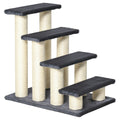 4-Step Pet Stairs with Scratching Post