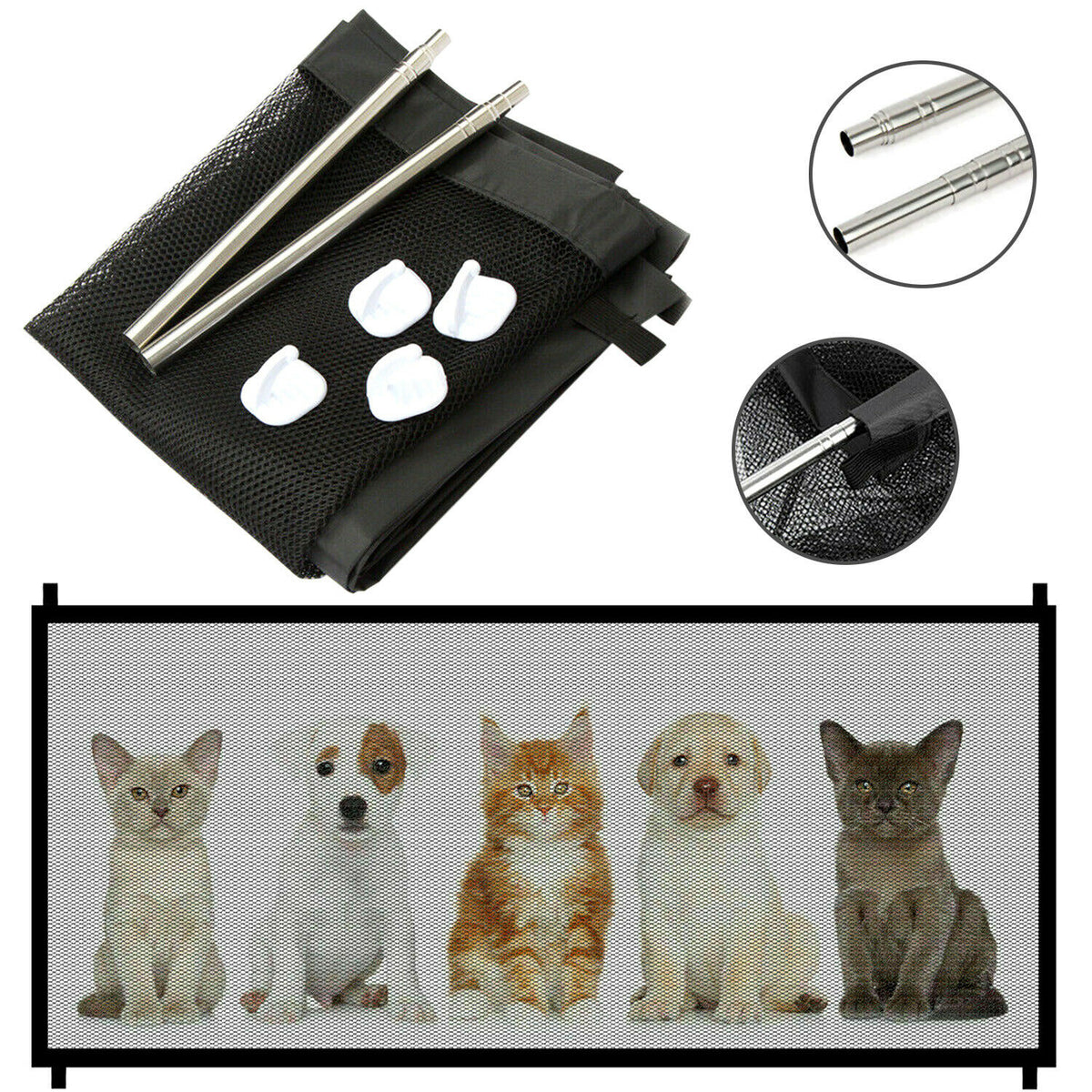 Portable Mesh Pet Safety Gate