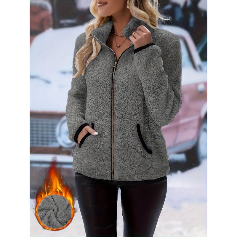 Double-Sided Fleece Hooded Jacket