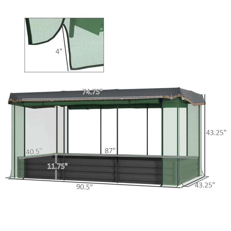 Raised Planter with Crop Cage