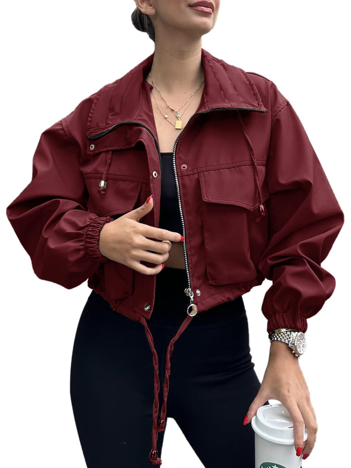 Short Zip Trench Jacket