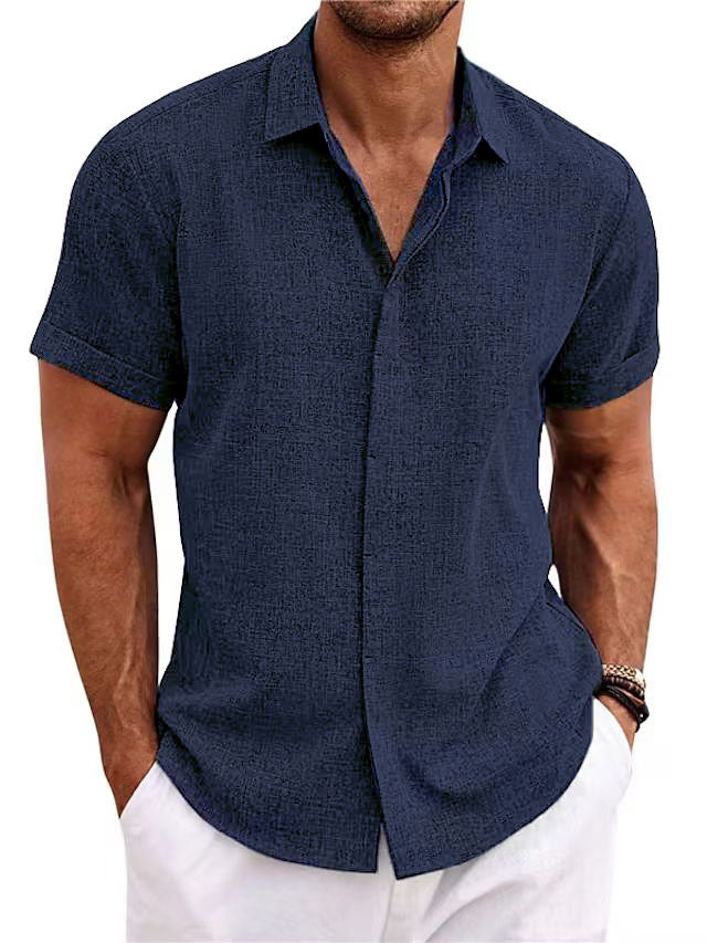 Men's Linen-Look Loose T-Shirt