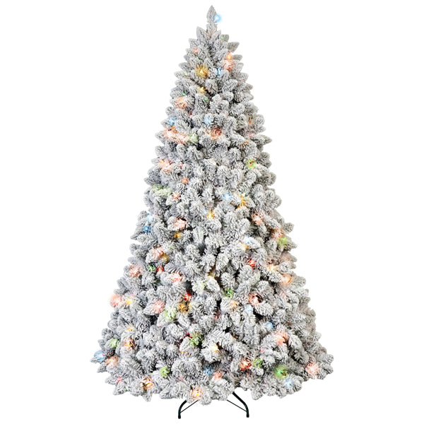 4 ft Pre-Lit Flocked Christmas Tree