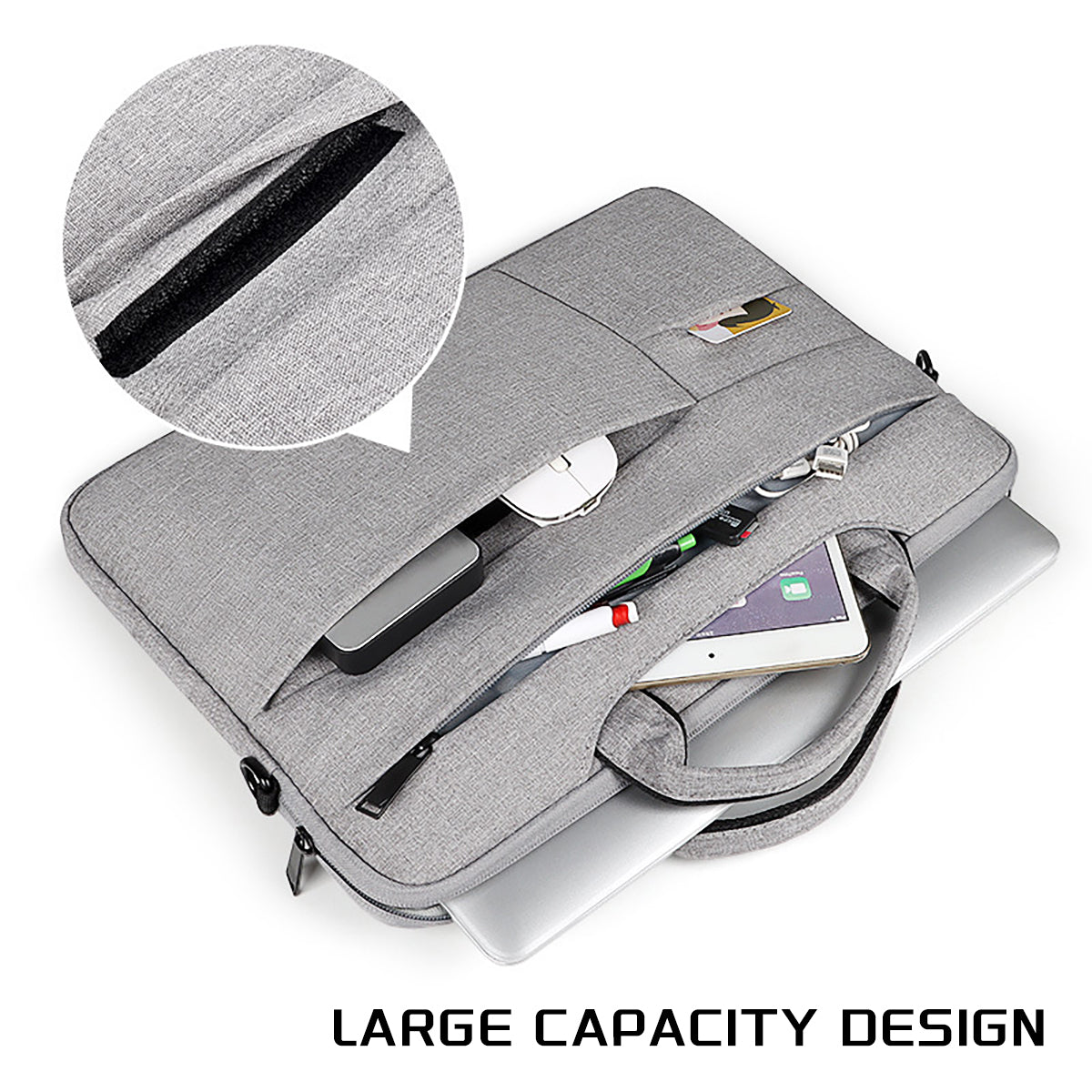 Slim Laptop Briefcase with Shoulder Strap