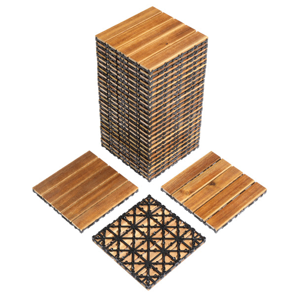 Interlocking Wood Deck Tiles (27 pcs)