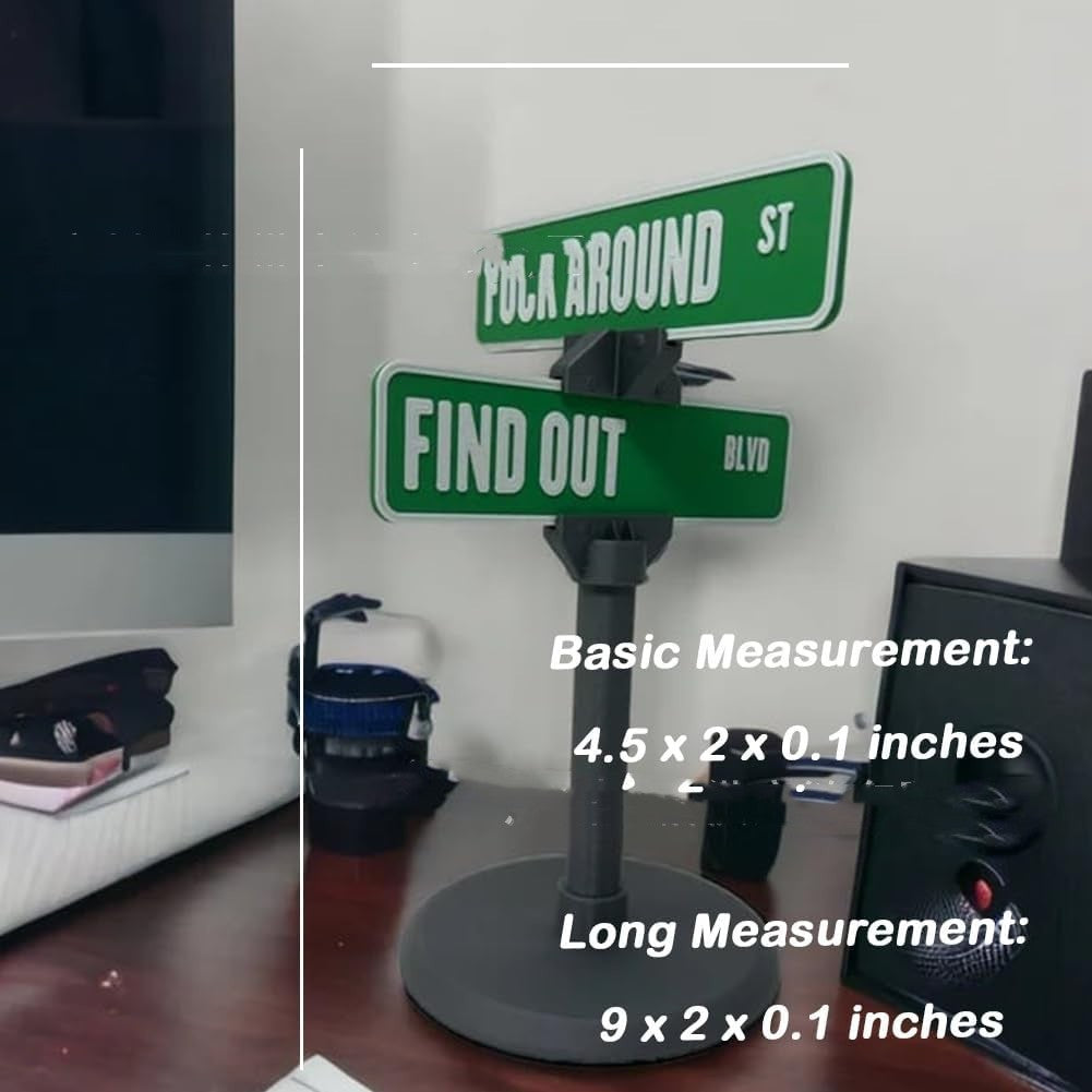 "Find Out" Street Sign Desk Ornament