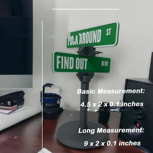 "Find Out" Street Sign Desk Ornament