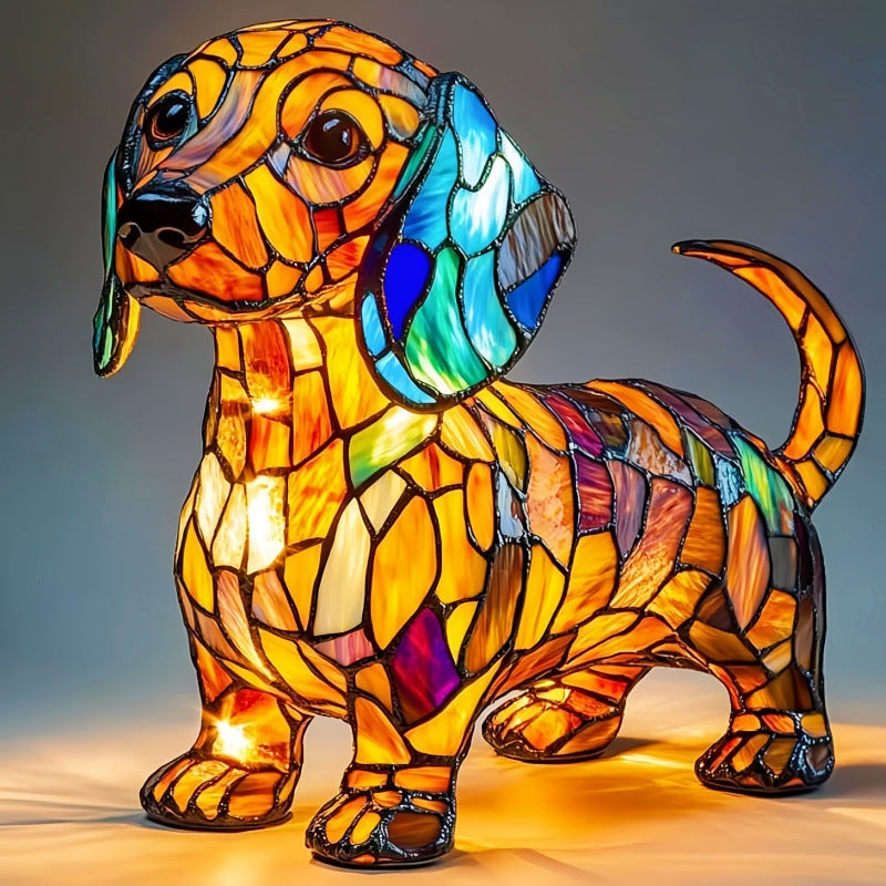 Color-Changing Dog Figure Lamp